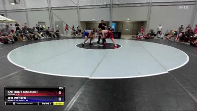 175 lbs Semis & 3rd Wb (16 Team) - Anthony Rinehart, Indiana vs Jed Wester, Minnesota Blue