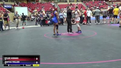 124 lbs Cons. Round 4 - Kylee Hodges, KS vs Ishitha Mallidi, TX