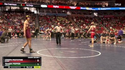 3A-157 lbs Champ. Round 1 - Teagen Peiffer, Ankeny vs Joseph Pestotnik, Boone