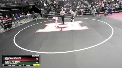 116 lbs Champ. Round 2 - Kyson Feheman, Jordan High School vs Addison Hoover, Union