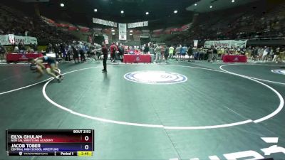 132 lbs Cons. Round 4 - Eilya Ghulam, Nor Cal Wrestling Academy vs Jacob Tober, Central High School Wrestling