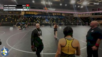 140 lbs Cons. Round 1 - Jackie Mendoza, West Marshall vs Kara Zimmerman, DeKalb