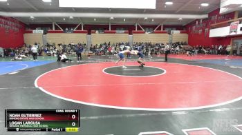 122 lbs Cons. Round 1 - Logan Largusa, Newark Memorial High School vs Noah Gutierrez, Rancho Cotate High School