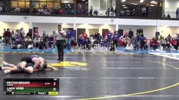 157 lbs Semifinal - Peyton Brooks, Albion vs Lakin Webb, Trine
