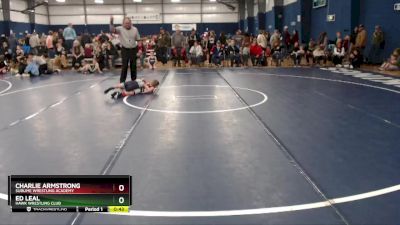 45 lbs Quarterfinal - Charlie Armstrong, Sublime Wrestling Academy vs Ed Leal, Hawk Wrestling Club