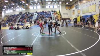 150 lbs Cons. Round 4 - Carson Baert, Flagler Wrestling Club vs Izaiah Zaitouni, Beebe Trained