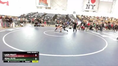 120 lbs Cons. Round 3 - Noah Oliva, Long Beach Gladiators Wrestling vs Laon Pruitt, Warrior Warehouse Wrestling