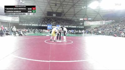 Boys 2A 285 lbs Cons. Round 2 - Maximus (Max) Whitehall, Black Hills vs Landon Hamblin, Aberdeen