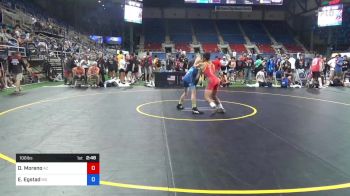106 lbs Cons 8 #2 - Damian Moreno, Arizona vs Erik Egstad, Missouri