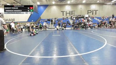 92 lbs 5th Place Match - Brennan Vuksinick, Timpanogos Wrestling vs Munchy Fowler, Northside Wrestling Club