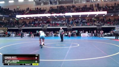 125 lbs Cons. Round 1 - Rylen Labonte, Valdez High School vs Conor Doty, Unalakleet Schools