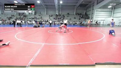 100 lbs Rr Rnd 3 - Blaise Wilson, Mat Warriors Red vs Kasen Hill, Broad Axe White