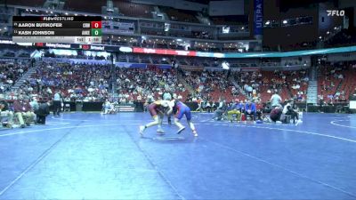 3A-150 lbs Cons. Round 2 - Kash Johnson, Ankeny vs Aaron Butikofer, Cedar Rapids Washington
