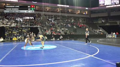133 lbs 7th Place Match - Jakob Romero, Adams St. vs Thaddeus Long, McKendree