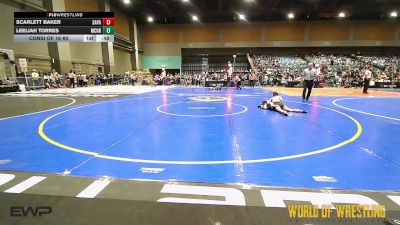 65 lbs Consi Of 16 #2 - Scarlett Baker, Savage House Wrestling Club vs Leeliah Torres, Crusader Wrestling