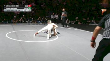 6A 144 lbs 1st Place Match - Logan Milsaps, Conroe Woodlands College Park vs Jair Jackson-Bey, Allen