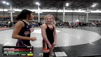 85 lbs Cons. Round 2 - Ann Thomas, Glenns Ferry Middle School vs Sophia Ortiz, Glenns Ferry Middle School