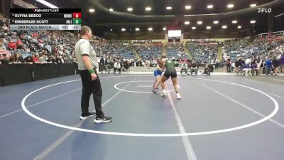 170 lbs 3rd Place Match - Olyvia Besco, Wichita-Kapaun Mt.Carmel Hs vs Kimberlee Scott, Basehor-Linwood HS