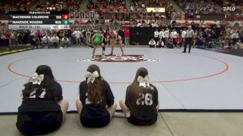 145 lbs Champ. Round 1 - Mackenzie Colgrove, Tonganoxie Hs vs Makenzie Rogers, Mulvane HS