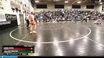 132 lbs Cons. Round 2 - William Walton, Elmira/Crow vs John Hayes, Molalla