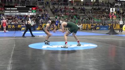 165 lbs Quarterfinal - Brent Nicolosi, Mount Olive vs Jack Haskin, Lake Erie