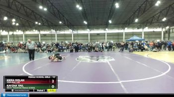 117 lbs Semifinal - Kayzha Vail, Rocky Mountain Middle School vs Kiera Dolan, Team Real Life