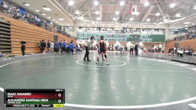 120 lbs Champ. Round 1 - Alejandro Santana Mendoza, Orange Glen vs Isaac Navarro, Vista