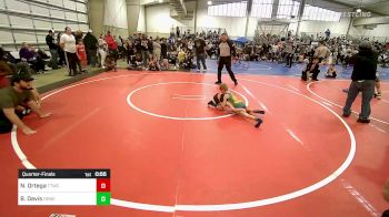 52 lbs Quarterfinal - Nikolas Ortega, Team Tulsa Wrestling Club vs Bo Davis, Honey Badgers Wrestling Club