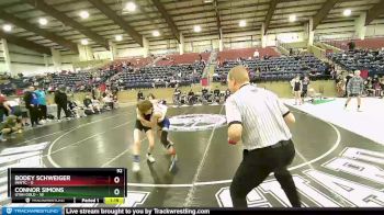 92 lbs Finals (2 Team) - Bodey Schweiger, INWTC vs Connor Simons, Utah Gold