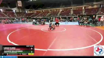 58 lbs Round 2 - Lenae Flores, NXT Level Wrestling Academy vs Madison Ballesteros, Wesley Club Wrestling