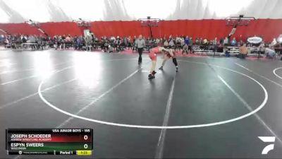 195 lbs Quarterfinal - Espyn Sweers, Wisconsin vs Joseph Schoeder, Askren Wrestling Academy