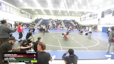 138 lbs Quarterfinal - Luis Moriel, Servite High School vs Jayden Plata, Downey Highschool Wrestling