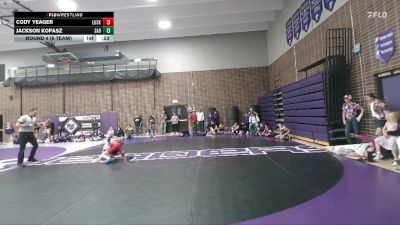 120 lbs Round 4 (6 Team) - Cody Yeager, Lusk vs Jackson Kopasz, Saratoga Middle School