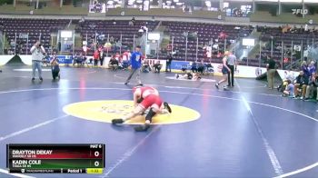 108 lbs Quarterfinal - Drayton DeKay, Waverly Sr HS vs Kadin Cole, Tioga Sr HS