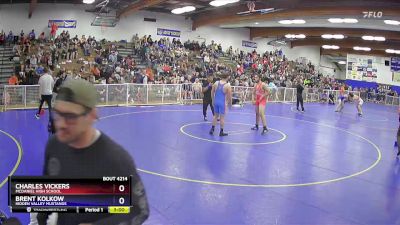 215 lbs Cons. Round 4 - Charles Vickers, McDaniel High School vs Brent Kolkow, Hidden Valley Mustangs