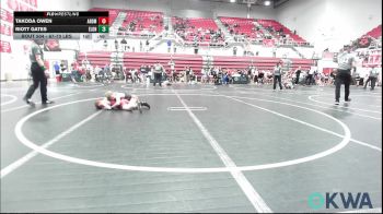 67-70 lbs Rr Rnd 1 - Takoda Owen, ARDMORE TAKEDOWN CLUB vs Riott Gates, Elgin