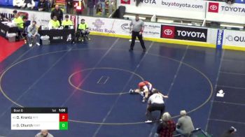 82 lbs Round Of 64 - David Krantz, Pittston vs Denny Church, Fort LeBoeuf