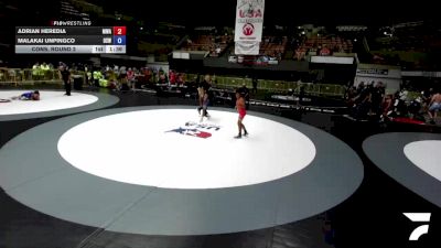 93 lbs Cons. Round 2 - Adrian Heredia, Marvel Wrestling Academy vs Malakai Unpingco, One Shot Wrestling