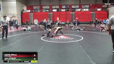 75 lbs 1st Place Match - Justin Wells, Alpha Elite vs Levi Stanley, Gulf Coast Wrestling Club