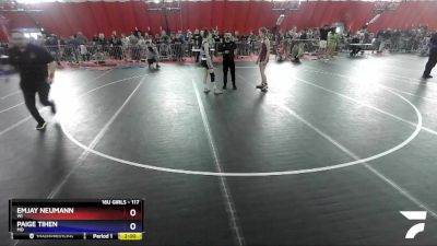 117 lbs Quarterfinal - Emjay Neumann, WI vs Paige Tihen, MO