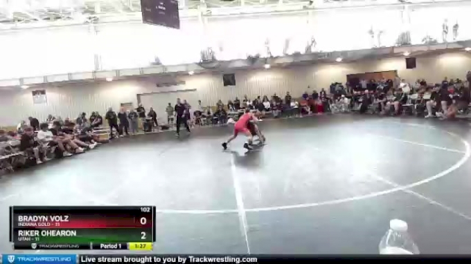 102 lbs Semis & 3rd Wb (16 Team) - Bradyn Volz, Indiana Gold vs Riker ...