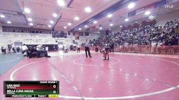 110 lbs Cons. Round 3 - Bella Luna Aguas, Foothill vs Lisa Diaz, JW North