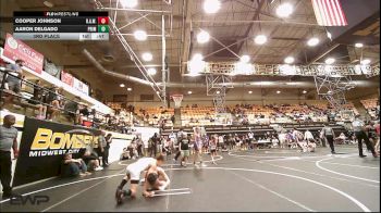 96 lbs 3rd Place - Cooper Johnson, R.A.W. vs Aaron Delgado, Prime Wrestling