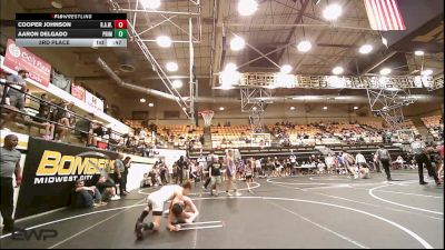 96 lbs 3rd Place - Cooper Johnson, R.A.W. vs Aaron Delgado, Prime Wrestling