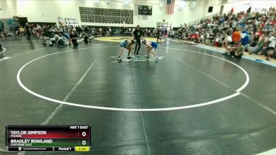 123-127 lbs Round 1 - Bradley Rowland, Cheyenne East vs Taylor Simpson, Poudre