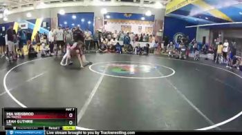 123 lbs Semifinal - Leah Guthrie, PWC vs Mia Weisbrod, PAL Tropics