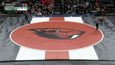 133 lbs Semifinal - Damion Elliott, Oregon State vs Zeth Romney, Cal Poly