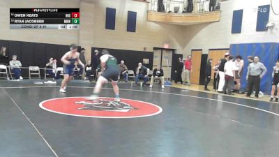 285 lbs Consi Of 8 #1 - Owen Keats, Norwood vs Ryan Jacobsen, Minnechaug