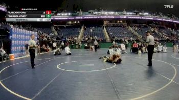 3A 215 lbs Semifinal - Landon Pope, Pisgah High School vs Dakota Athey, West Rowan High School