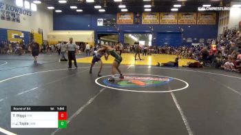 126 lbs Round Of 64 - Taylor Riggs, Top Gun Wrestling Academy vs Jayden Tapia, Timbercreek